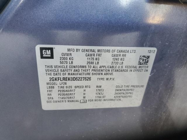 Photo 14 from auction – 2013 GMC TERRAIN SL with VIN 2GKFLREK0D6227626