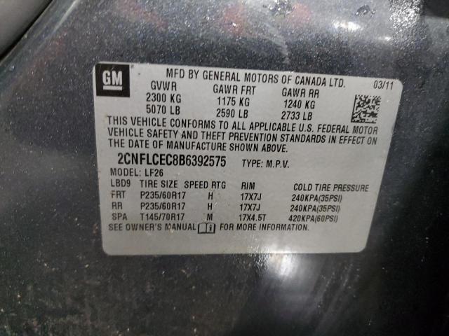 Photo 14 from auction – 2011 CHEVROLET EQUINOX LS with VIN 2CNFLCEC8B6392575
