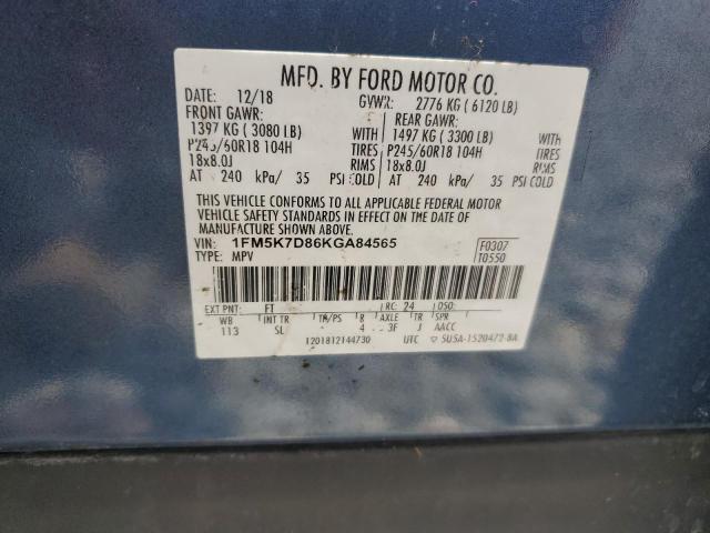 Photo 14 from auction – 2019 FORD EXPLORER X with VIN 1FM5K7D86KGA84565