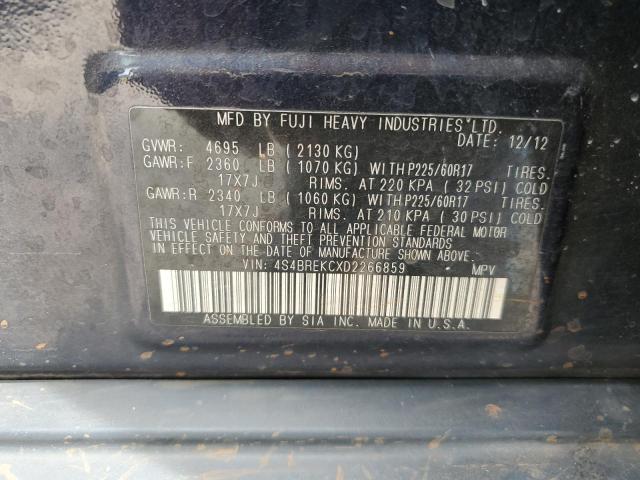 Photo 14 from auction – 2013 SUBARU OUTBACK 3. with VIN 4S4BREKCXD2266859