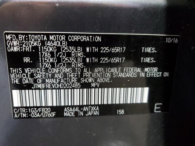 Photo 14 from auction – 2017 TOYOTA RAV4 LE with VIN JTMBFREV0HD202485