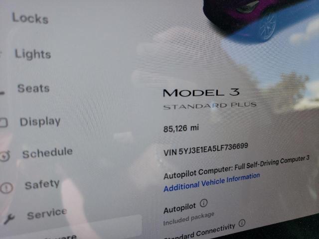 Photo 9 from auction – 2020 TESLA MODEL 3 with VIN 5YJ3E1EA5LF736699