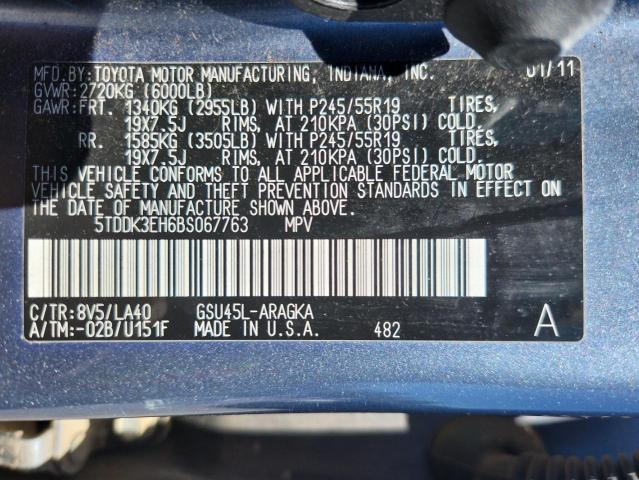 Photo 14 from auction – 2011 TOYOTA HIGHLANDER with VIN 5TDDK3EH6BS067763