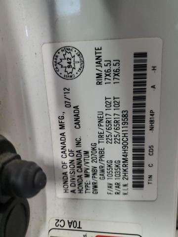Photo 14 from auction – 2012 HONDA CR-V TOURI with VIN 2HKRM4H90CH119583