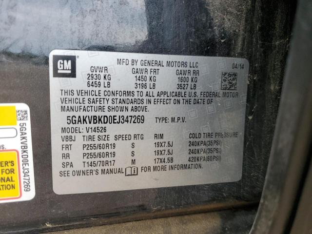 Photo 14 from auction – 2014 BUICK ENCLAVE with VIN 5GAKVBKD0EJ347269