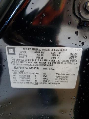 Photo 14 from auction – 2016 GMC TERRAIN SL with VIN 2GKFLUE34G6191102