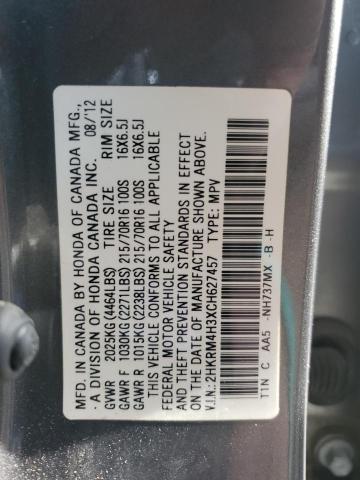 Photo 14 from auction – 2012 HONDA CR-V LX with VIN 2HKRM4H3XCH627457