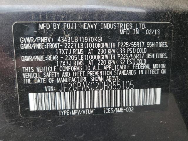 Photo 14 from auction – 2013 SUBARU XV CROSSTR with VIN JF2GPAKC2DH855105