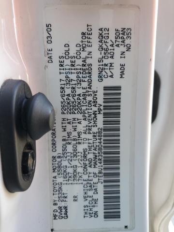 Photo 14 from auction – 2005 TOYOTA 4RUNNER SR5 with VIN JTEBU14R358044882