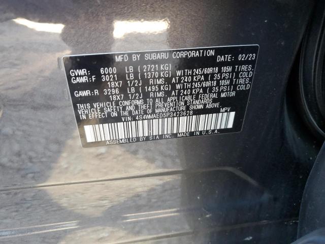 Photo 14 from auction – 2023 SUBARU ASCENT PRE with VIN 4S4WMAED5P3423628