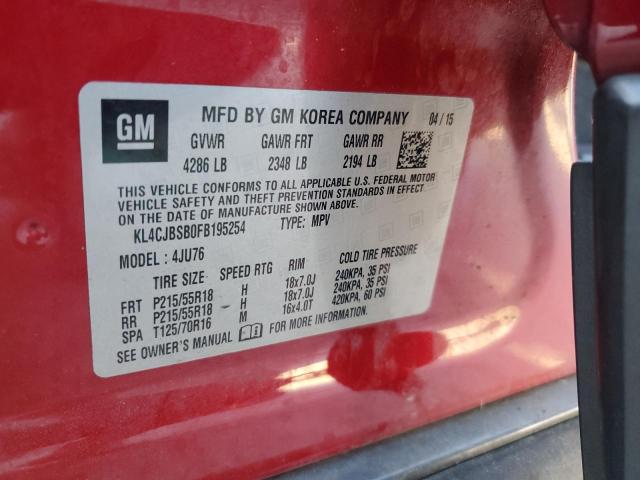 Photo 14 from auction – 2015 BUICK ENCORE CON with VIN KL4CJBSB0FB195254