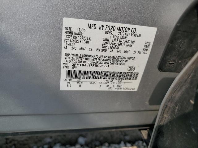 Photo 14 from auction – 2015 FORD EDGE SEL with VIN 2FMTK4J97FBC25921
