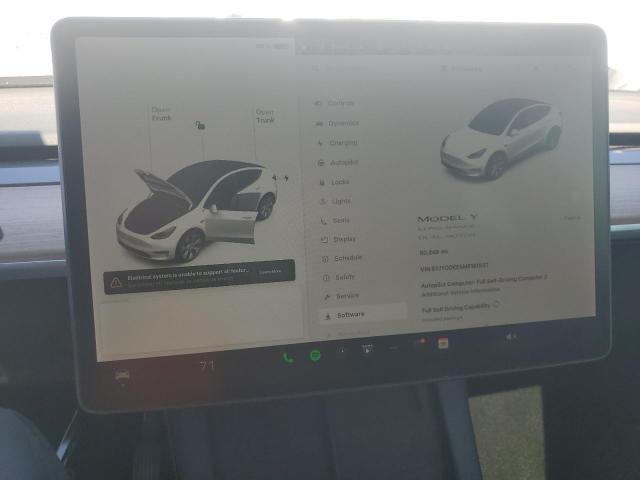 Photo 9 from auction – 2021 TESLA MODEL Y with VIN 5YJYGDEE5MF181937