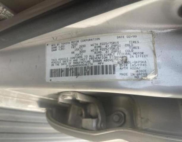 Photo 10 from auction – 1999 TOYOTA 4RUNNER with VIN JT3GM84R9X0046774