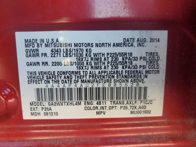 Photo 14 from auction – 2015 MITSUBISHI OUTLANDER with VIN 4A4AP4AU2FE005620