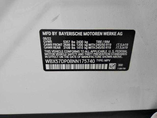 Photo 14 from auction – 2022 BMW X3 with VIN WBX57DP08NN175740
