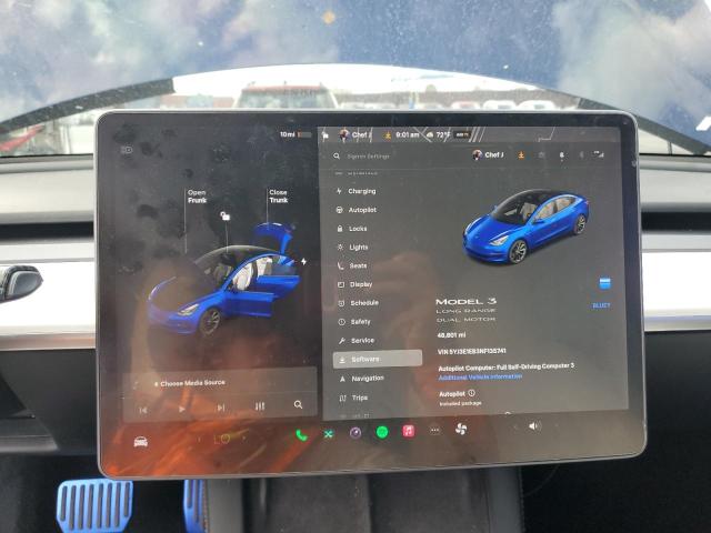 Photo 9 from auction – 2022 TESLA MODEL 3 with VIN 5YJ3E1EB3NF135741