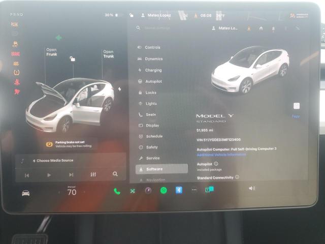 Photo 9 from auction – 2021 TESL MODEL Y with VIN 5YJYGDED3MF123400