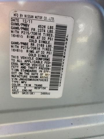 Photo 14 from auction – 2012 NISSAN ROGUE S with VIN JN8AS5MVXCW708263