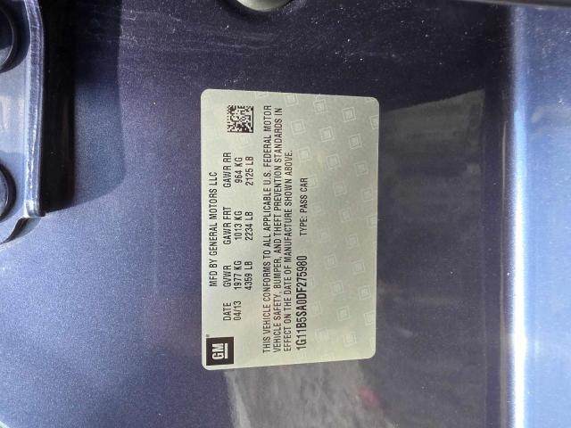 Photo 10 from auction – 2013 CHEV MALIBU LS with VIN 1G11B5SA0DF275980