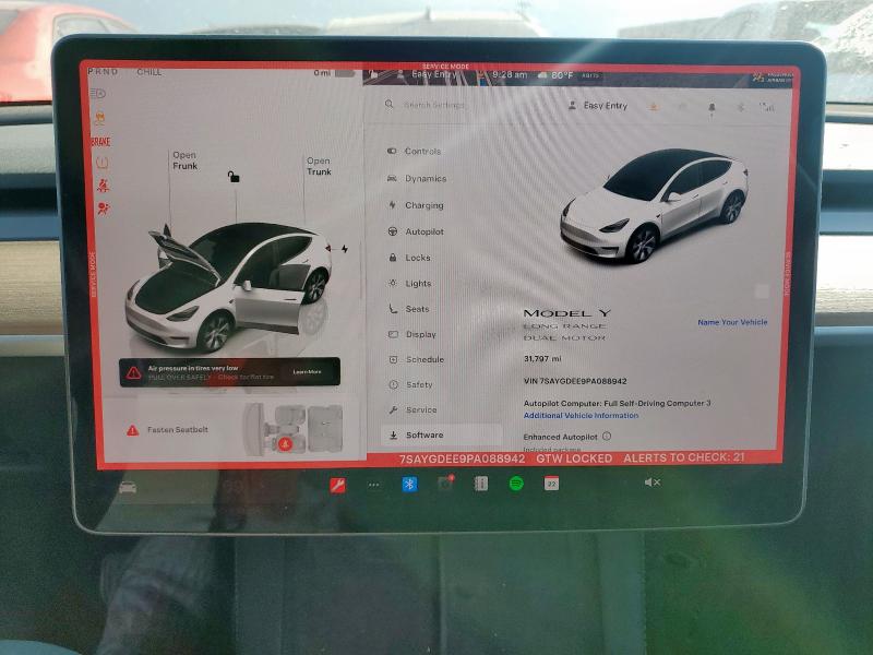 Photo 9 from auction – 2023 TESLA MODEL Y with VIN 7SAYGDEE9PA088942