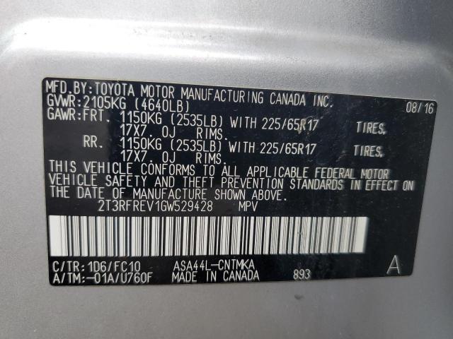 Photo 14 from auction – 2016 TOYOTA RAV4 XLE with VIN 2T3RFREV1GW529428