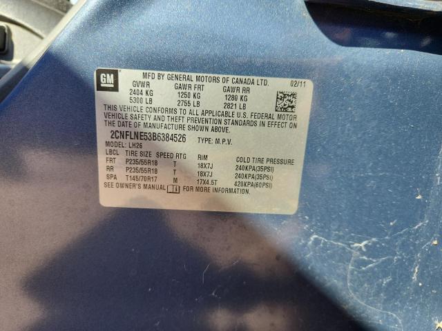 Photo 14 from auction – 2011 CHEVROLET EQUINOX LT with VIN 2CNFLNE53B6384526