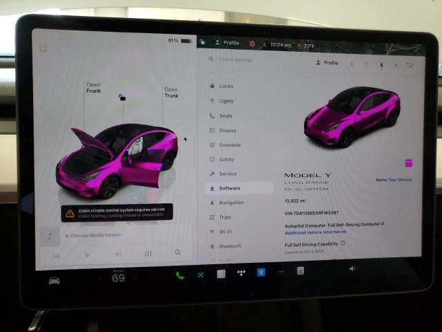 Photo 9 from auction – 2024 TESLA MODEL Y with VIN 7SAYGDEE5RF163397