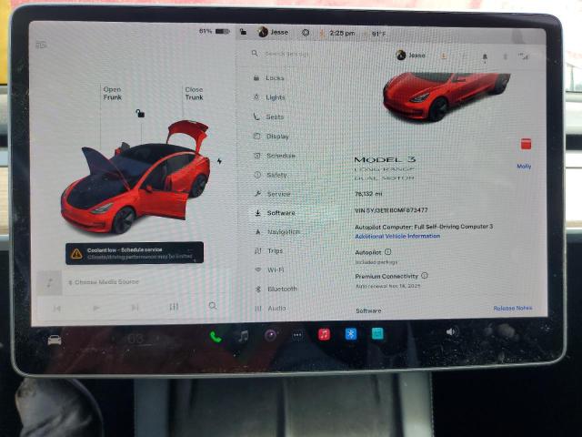 Photo 9 from auction – 2021 TESLA MODEL 3 with VIN 5YJ3E1EB0MF873477