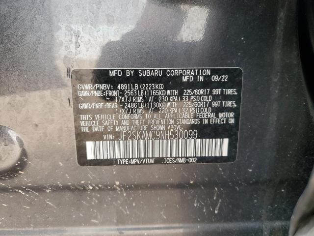 Photo 14 from auction – 2022 SUBARU FORESTER W with VIN JF2SKAMC9NH530099