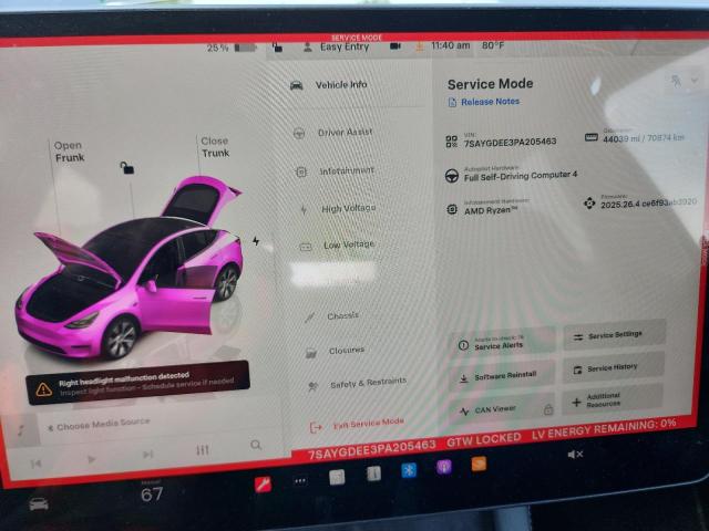 Photo 9 from auction – 2023 TESLA MODEL Y with VIN 7SAYGDEE3PA205463