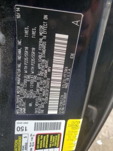 Photo 14 from auction – 2015 TOYOTA SIENNA XLE with VIN 5TDDK3DC9FS094810