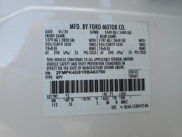 Photo 14 from auction – 2024 FORD EDGE SE with VIN 2FMPK4G91RBA83790