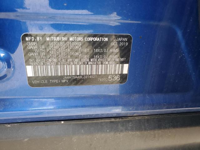 Photo 14 from auction – 2020 MITSUBISHI ECLIPSE CROSS SE with VIN JA4AT5AA5LZ014521