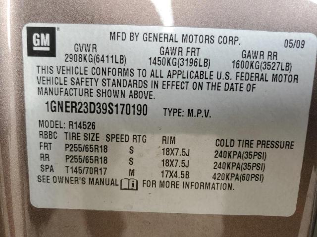 Photo 14 from auction – 2009 CHEVROLET TRAVERSE L with VIN 1GNER23D39S170190