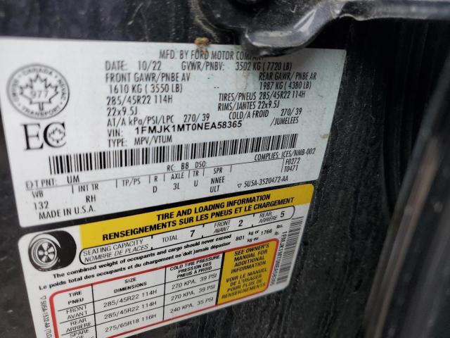 Photo 14 from auction – 2022 FORD EXPEDITION with VIN 1FMJK1MT0NEA58365