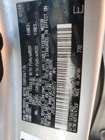 Photo 14 from auction – 2018 TOYOTA 4RUNNER SR with VIN JTEBU5JR5J5608572
