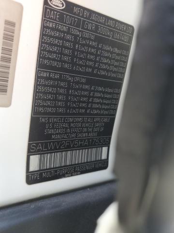 Photo 14 from auction – 2017 LAND ROVER RANGE ROVE with VIN SALWV2FV5HA175305