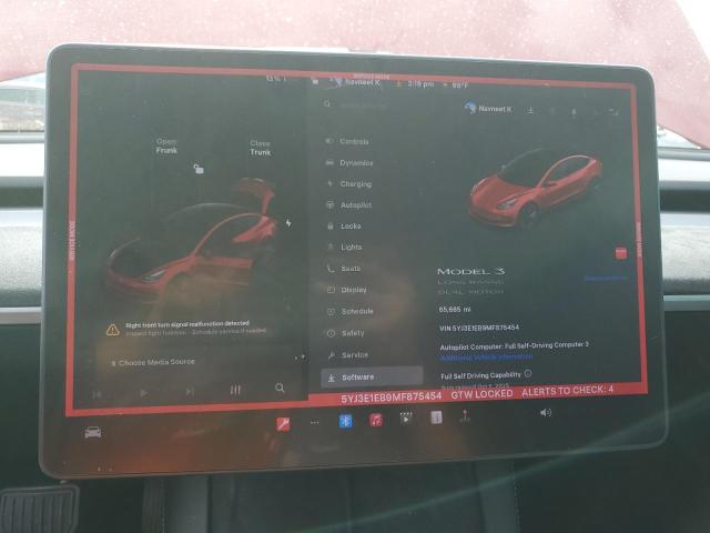 Photo 9 from auction – 2021 TESLA MODEL 3 with VIN 5YJ3E1EB9MF875454