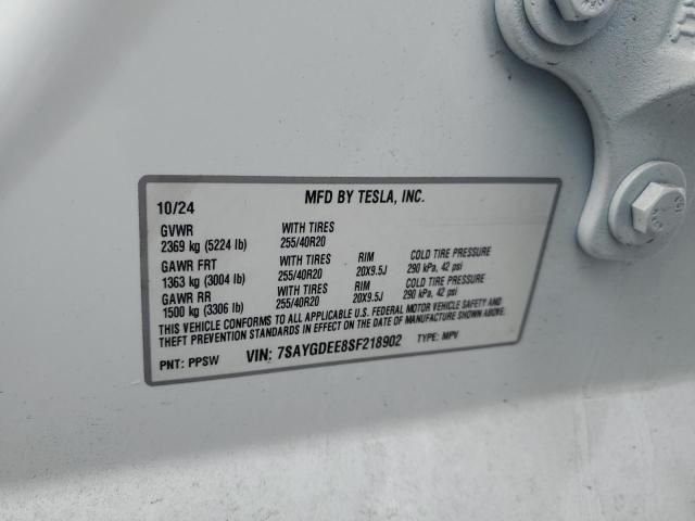 Photo 14 from auction – 2025 TESLA MODEL Y with VIN 7SAYGDEE8SF218902