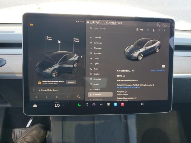 Photo 9 from auction – 2024 TESLA MODEL Y with VIN 7SAYGDED0RF097073
