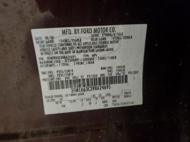 Photo 14 from auction – 2009 FORD FLEX LIMIT with VIN 2FMEK63C39BA24695