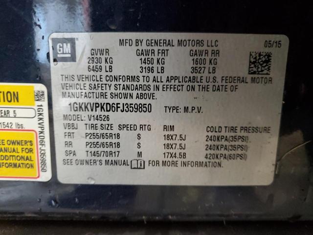 Photo 14 from auction – 2015 GMC ACADIA SLE with VIN 1GKKVPKD6FJ359850