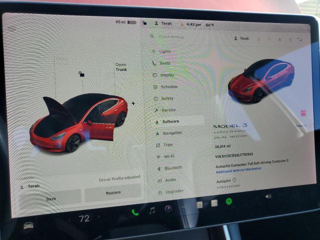 Photo 9 from auction – 2020 TESLA MODEL 3 with VIN 5YJ3E1EB2LF710943