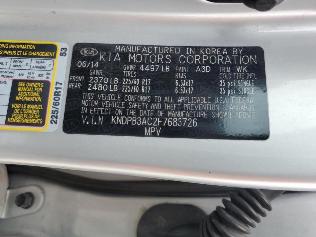 Photo 14 from auction – 2015 KIA SPORTAGE L with VIN KNDPB3AC2F7683726