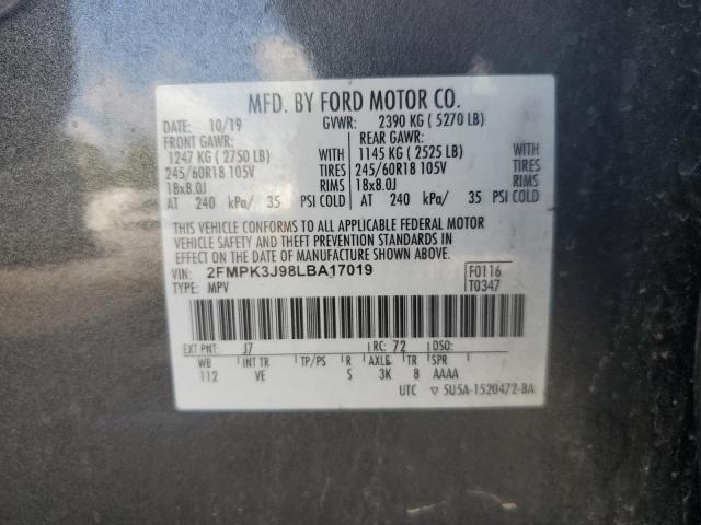 Photo 14 from auction – 2020 FORD EDGE SEL with VIN 2FMPK3J98LBA17019