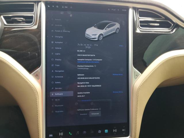 Photo 9 from auction – 2016 TESLA MODEL S with VIN 5YJSA1E17GF139714