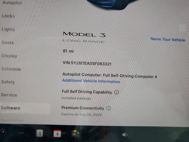Photo 9 from auction – 2025 TESLA MODEL 3 with VIN 5YJ3E1EA0SF063321