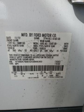 Photo 14 from auction – 2013 FORD EXPLORER with VIN 1FM5K7B8XDGB66353