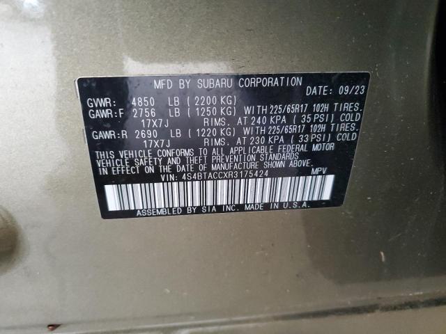Photo 14 from auction – 2024 SUBARU OUTBACK PR with VIN 4S4BTACCXR3175424